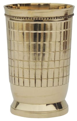 Brass Glass Firki, 250 ML - 2.8*2.8*4.4 inch (Z178 C)