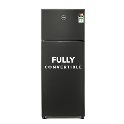 Godrej 244 L 3 Star 4-In-1 Convertible With Upto 30 Days Farm Freshness Frost Free Inverter Double Door Refrigerator (RF EON 265C RCIT FS ST, Fossil Steel)