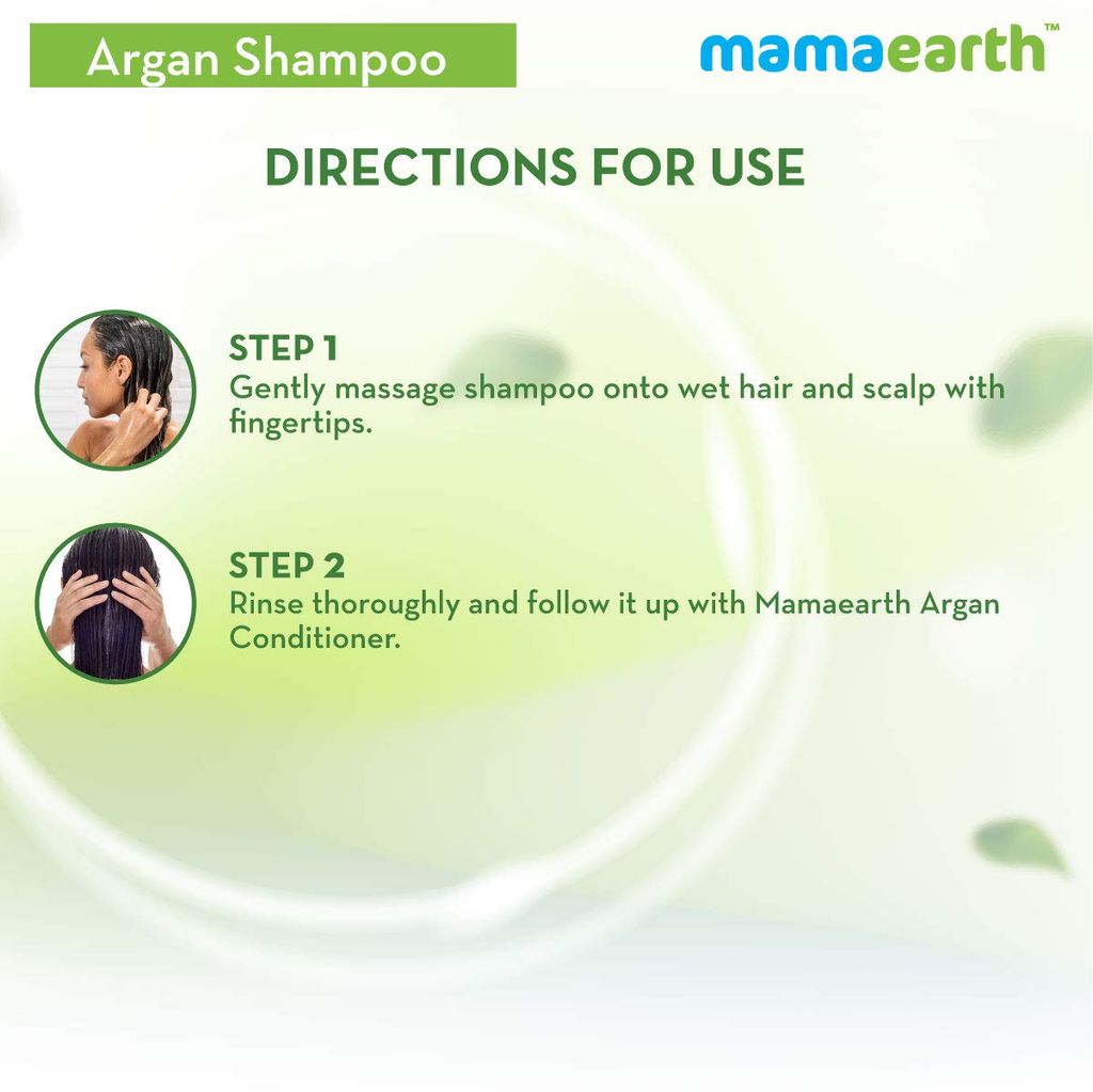Mama Earth Argan Shampoo with Argan and Apple Cider Vinegar for Frizz-free and Stronger Hair - 250 ml