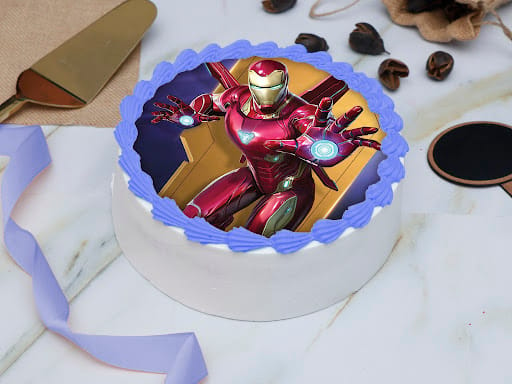 Iron Man Face Cream Cake Delivery in Delhi NCR - ₹899.00 Cake Express-sonthuy.vn