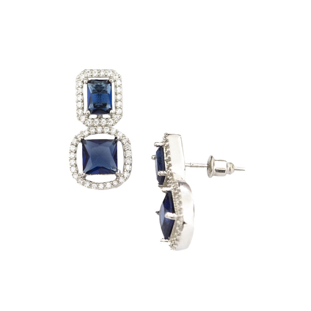 Earring | Earring for Girls & Women | Blue CZ Earring
