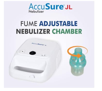 AccuSure JL White Compressor Complete Kit Nebulizer with Child and Adult Masks