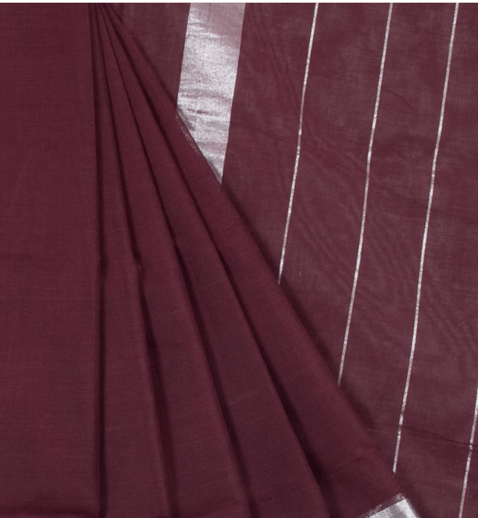 Tussar Silk Handloom Saree Double Sided Temple Border Woven Pallu