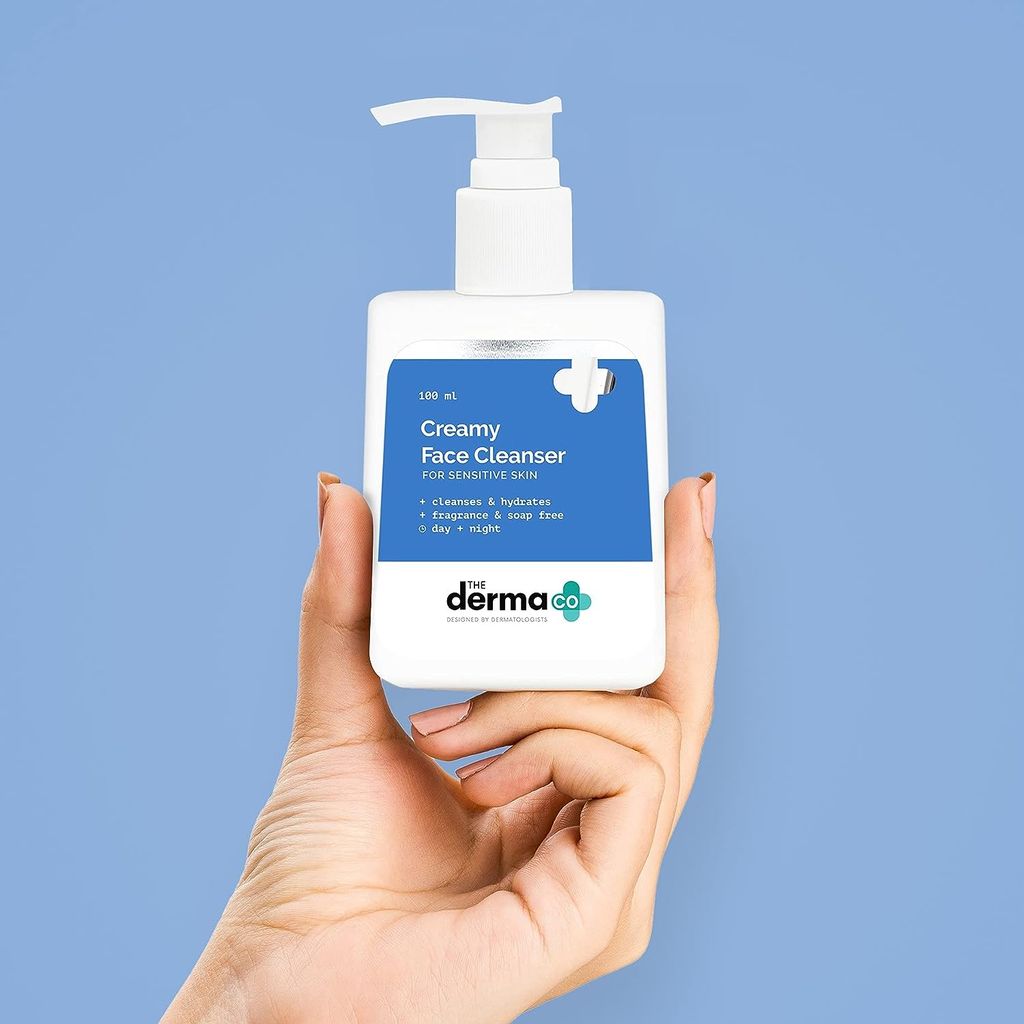 The Derma Co Creamy Cleanser for Sensitive Skin 100 ml