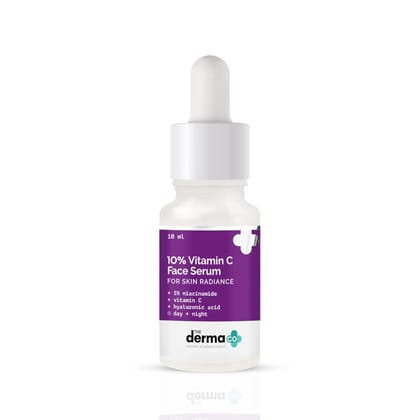 The Derma Co 10% Vitamin C Face Serum with Vitamin C, 5% Niacinamide & Hyaluronic Acid for Skin Radiance - 10ml