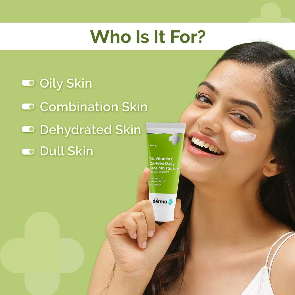 The Derma Co 5% Vitamin C Oil-Free Daily Face Moisturizer for Skin Radiance - 100g