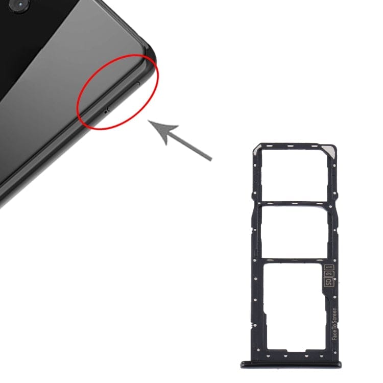 SIM Card Holder Tray For Motorola Moto One : Black
