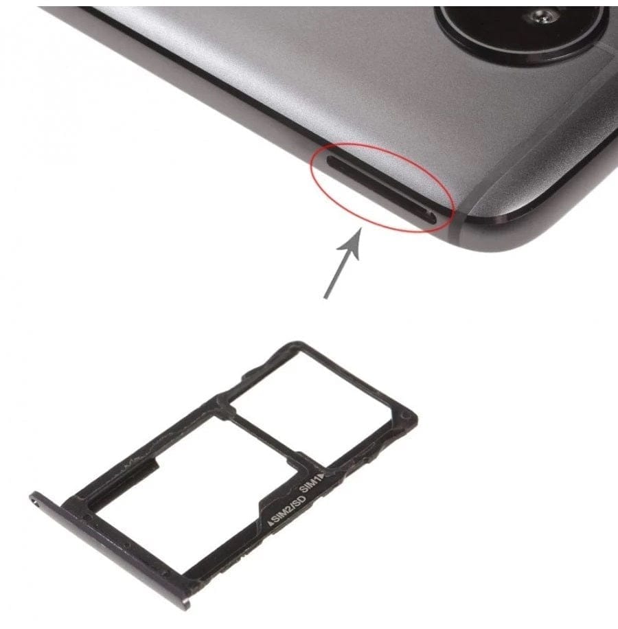 SIM Card Holder Tray For Moto G5S : Black