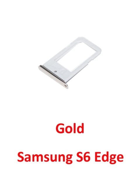 SIM Card Holder Tray For Samsung Galaxy S6 Edge : Gold