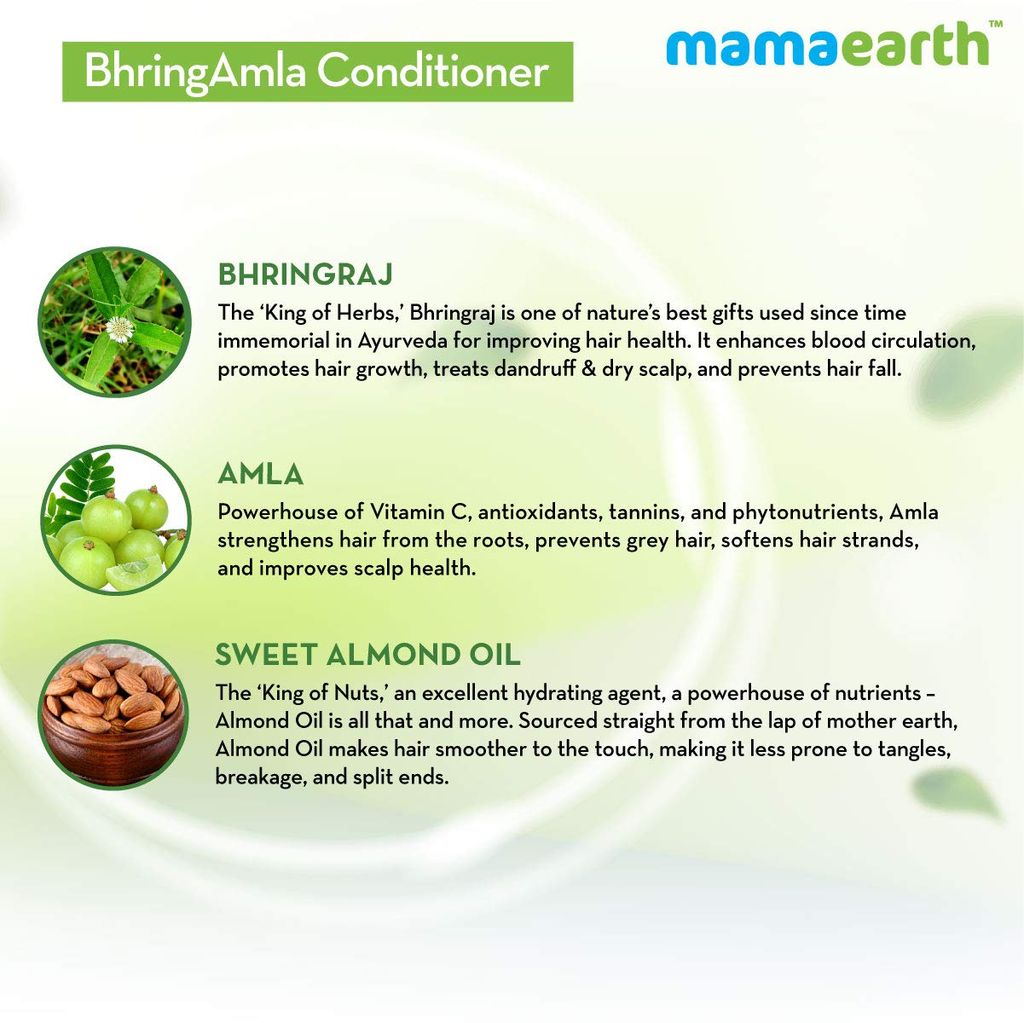 Mamaearth BhringAmla Conditioner for hair fall with Bhringraj & Amla for Intense Hair Treatment – 250ml