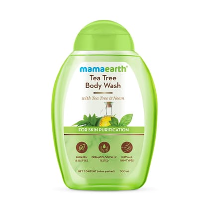 Mamaearth Tea Tree Body Wash With Tea Tree & Neem, Shower Gel For Skin Purification - 300 ml