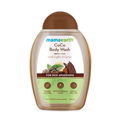 Mamaearth CoCo Body Wash With Coffee & Cocoa, Shower Gel For Skin Awakening 300 ml