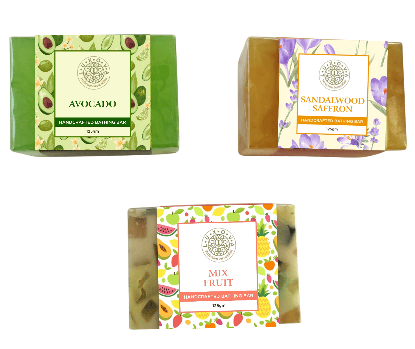 Luxova - Sandalwood Avocado & Mix Fruit Soap Combo