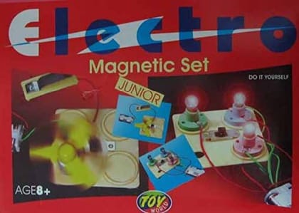 Electro Magnetic Set Junior Kit for Kids Science Experiments Basic Practical Miracles, Magnets, Electricity, Battery etc