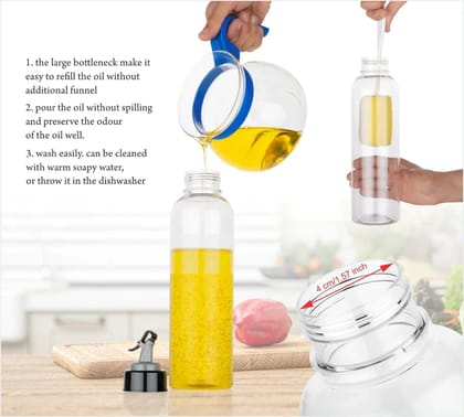 Oil Dispenser Transparent Plastic Oil Bottle