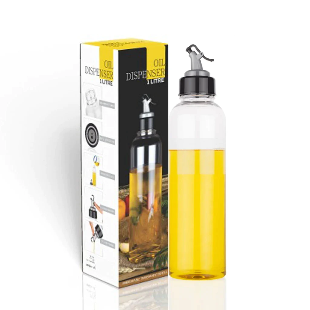Oil Dispenser Transparent Plastic Oil Bottle