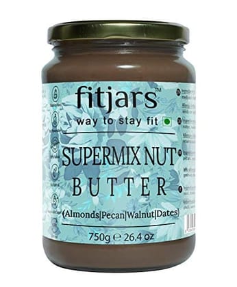 FITJARS Super Mix Nut Butter (Almonds,Pecans,Walnuts,medjool Dates , 750 g