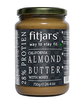 FITJARS Stone Ground Keto Vegan All Natural Gourmet High Protein - Almond Butter , 750 g