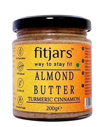 FITJARS All Natural Turmeric Cinnamon Almond Butter 200 G