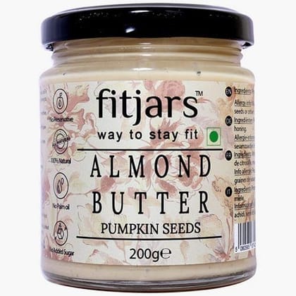 FITJARS All Natural Almond Butter with Pumpkin Seeds 200 GM