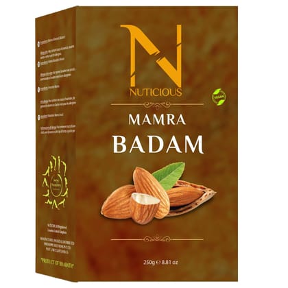 NUTICIOUS Gourmet Mamra Almonds/Badam (Mamra Almonds)�250 GM