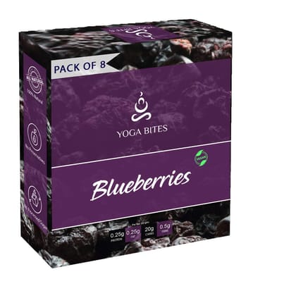 Yogabites Dry Roasted Blueberries -25GE Pack of 8�