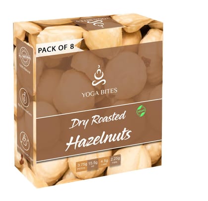 Yogabites Dry Roasted -Hazelnuts-25G Pack of 8�