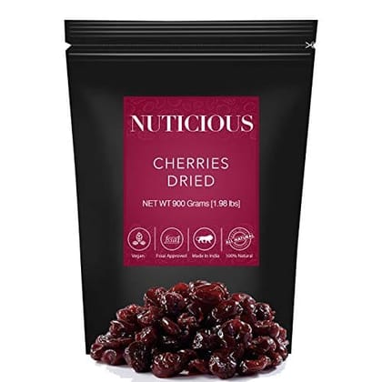 NUTICIOUS All Natural Dried Cherries-900 G