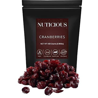 NUTICIOUS Gourmet Foods Premium Cranberries-250Gm