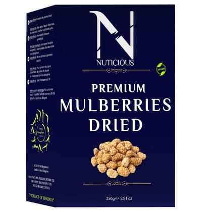 NUTICIOUS Dried Mulberrries -250 ge Dryfruits & Berries,Nuts