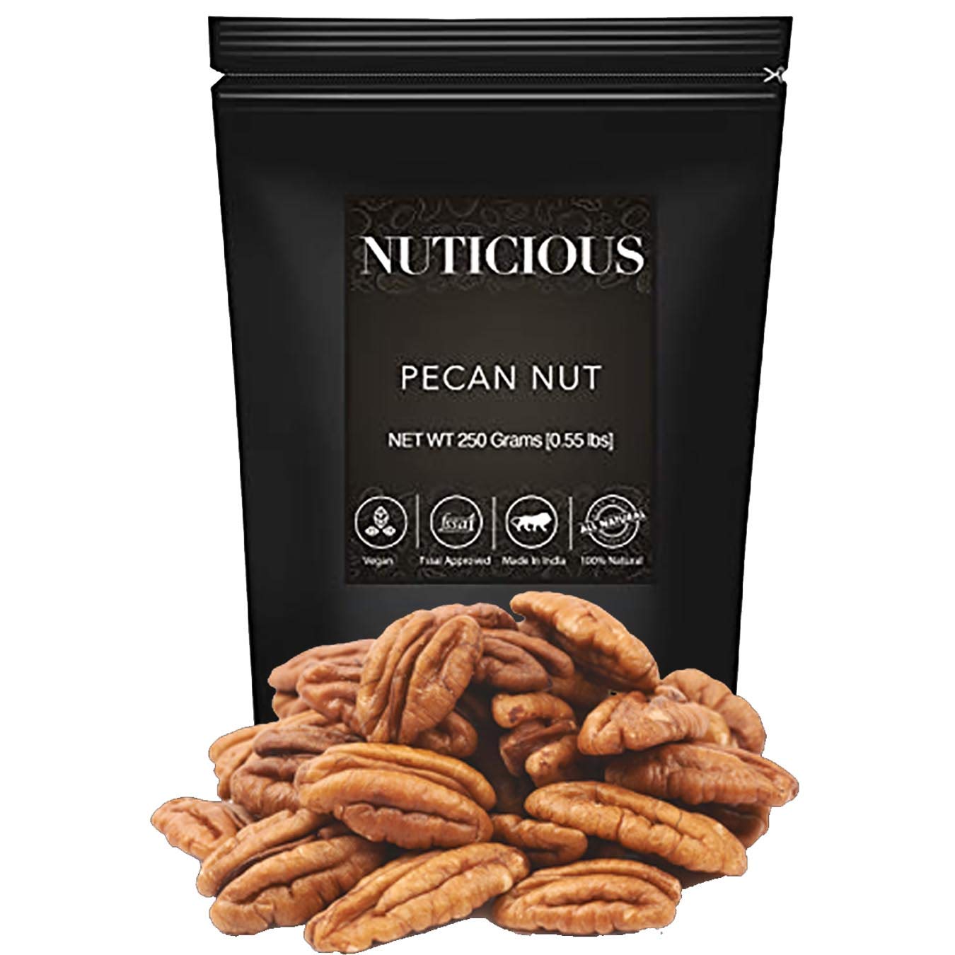 NUTICIOUS Jumbo Pecan Nuts-250 G