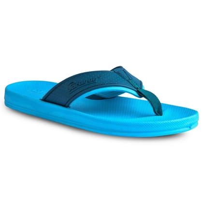 Paragon Fashionable Powder Blue and Sea Blue Flip Flops for Men