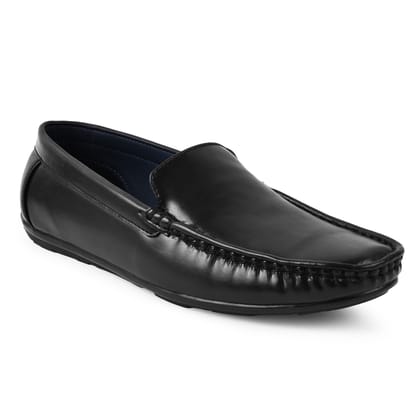 Paragon Black Formal Slip-On Loafers for Men