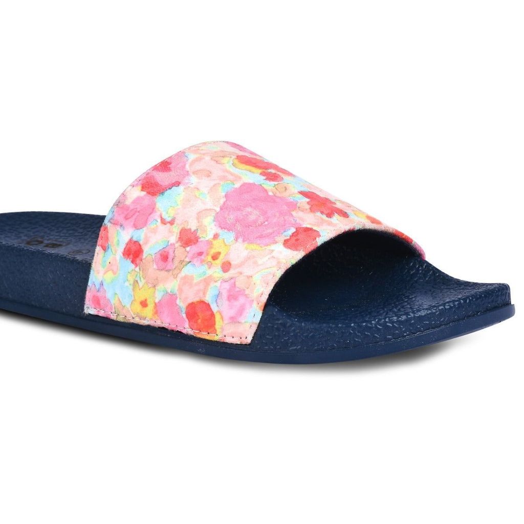 Paragon Cushion Comfort Pink Floral Slides for Women