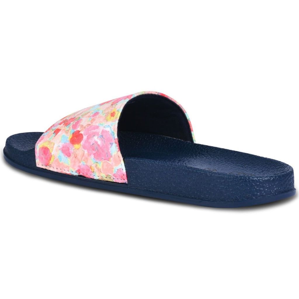 Paragon Cushion Comfort Pink Floral Slides for Women
