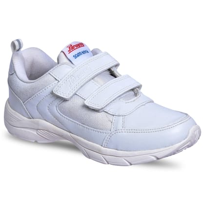 Paragon Ultra Comfortable, Lightweight and Durable Boy's White School Shoes for Sports & Everyday Use | White Uniform Shoes with Velcro Closure and Breathable Outer Fabric