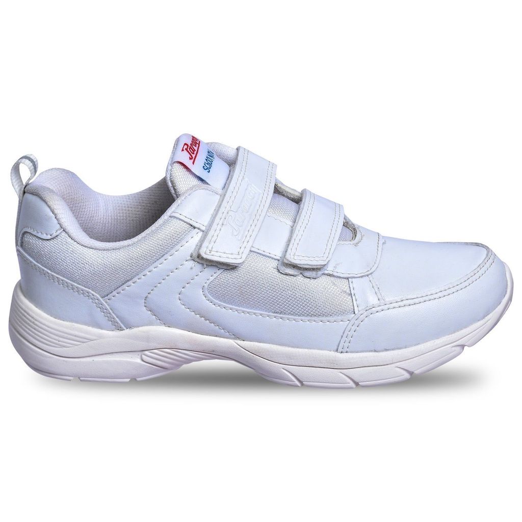 Paragon Ultra Comfortable, Lightweight and Durable Boy's & Gir's White School Shoes for Sports & Everyday Use | White Uniform Shoes with Velcro Closure and Breathable Outer Fabric