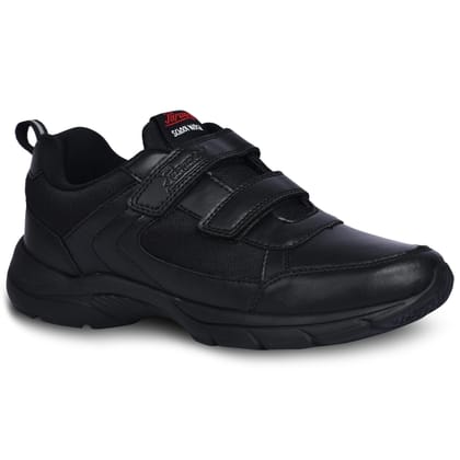 Paragon Ultra Comfortable, Lightweight and Durable Boy's Black School Shoes for Everyday Use | Black Uniform Shoes with Velcro Closure and Breathable Outer Fabric