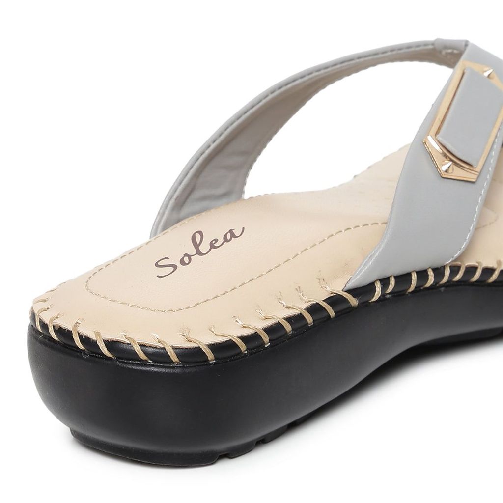 Paragon Solea Plus Women's Wedges Sandals (K6013L-GRY) UK: 8