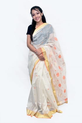 Tribes India Handwoven Chanderi Silk Saree 1TTXSARMP03932-06