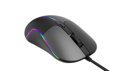 Live Tech Bold Gaming Mouse with Customizable 6 RGB Lighting Mode + On/Off, 7 Programmable Buttons, Gaming Grade Sensor, 6400 DPI Tracking | Wired Gaming Mouse with RGB & Driver Customization for PC