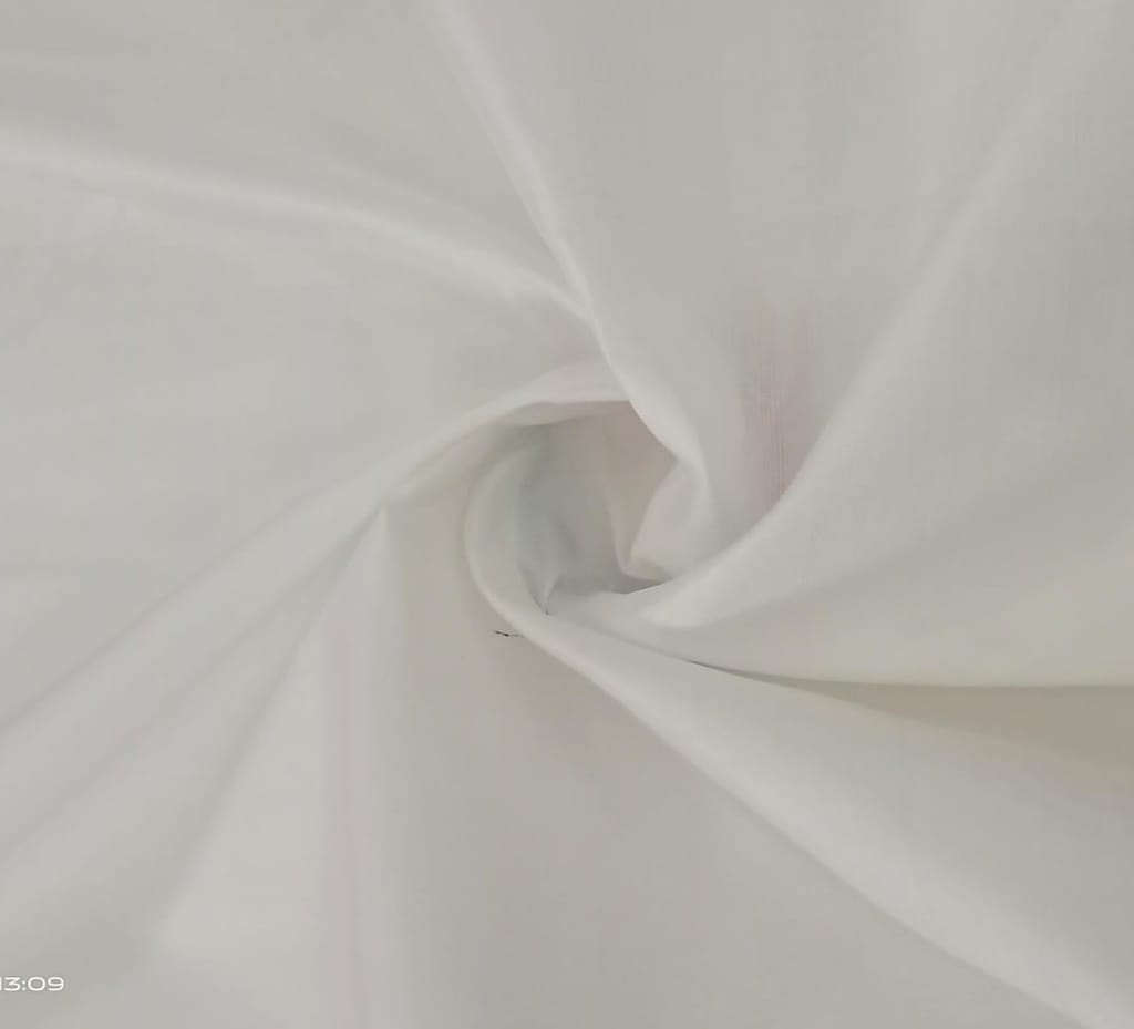 NVHSFW15 -White Handloom silk Fabric 2 Meters - Unstitched Fabrics | Buy online on ZillyBuy