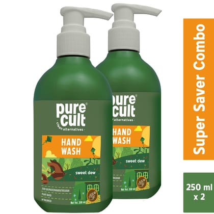 PureCult Liquid Handwash with Sweet Dew -250ml Combo (Pack of 2)