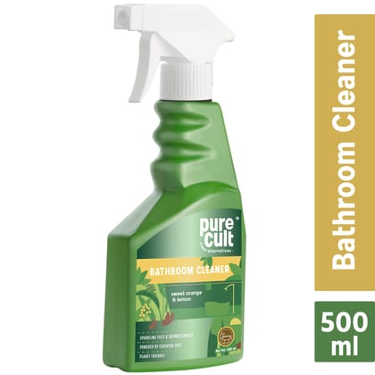PureCult Bathroom Cleaner 500ml | With Sweet Orange & Lemon Essential Oils