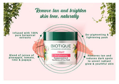 Biotique Bio Skin Brightening Tan Removal Combo Scrub Pack&Moisturizer (120 ml + 75gm + 75gm) Pack of 3