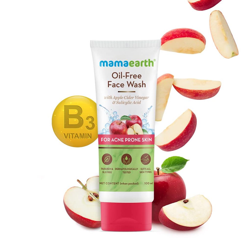 Mamaearth Oil Free Face Wash For Oily Skin, With Apple Cider Vinegar & Salicylic Acid For Acne-Prone Skin 100 Ml