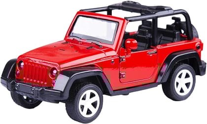 Pull Back Mahindra Thar Jeep DIE CAST Metal Toy for Kids| Wonderful Design and Bold Looks. | Miniature Scaled Models Toy CAR Colour- RED, Green, Black, Yellow (Pack of 1)
