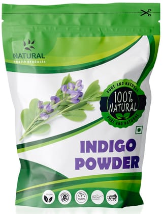Natural health products Indigo Powder (Indigofera Tinctoria) Organic For Hair Pure Neel Powder For Natural Hair Colorant Black/Brown Hair & Beard Dye/Color - Black (200 Gm)