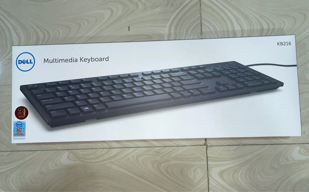 Dell KB216: Affordable Comfort & Control. Full-Size Multimedia Keyboard, Durable & Spill-Resistant (3yr Brand Warranty)