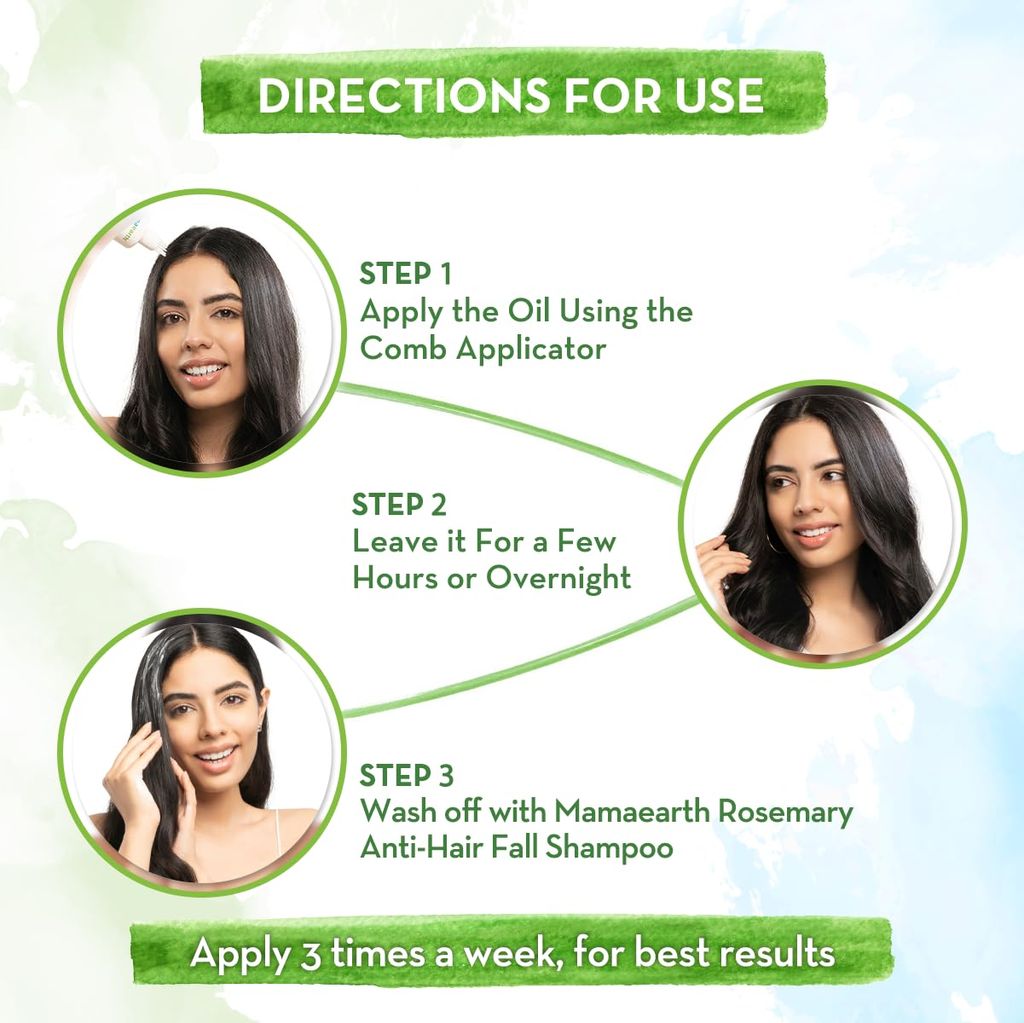 Mamaearth Rosemary Hair Growth Oil with Rosemary & Methi Dana for Promoting Hair Growth - | Controls Hair Fall | Strengthens Hair 150 ML